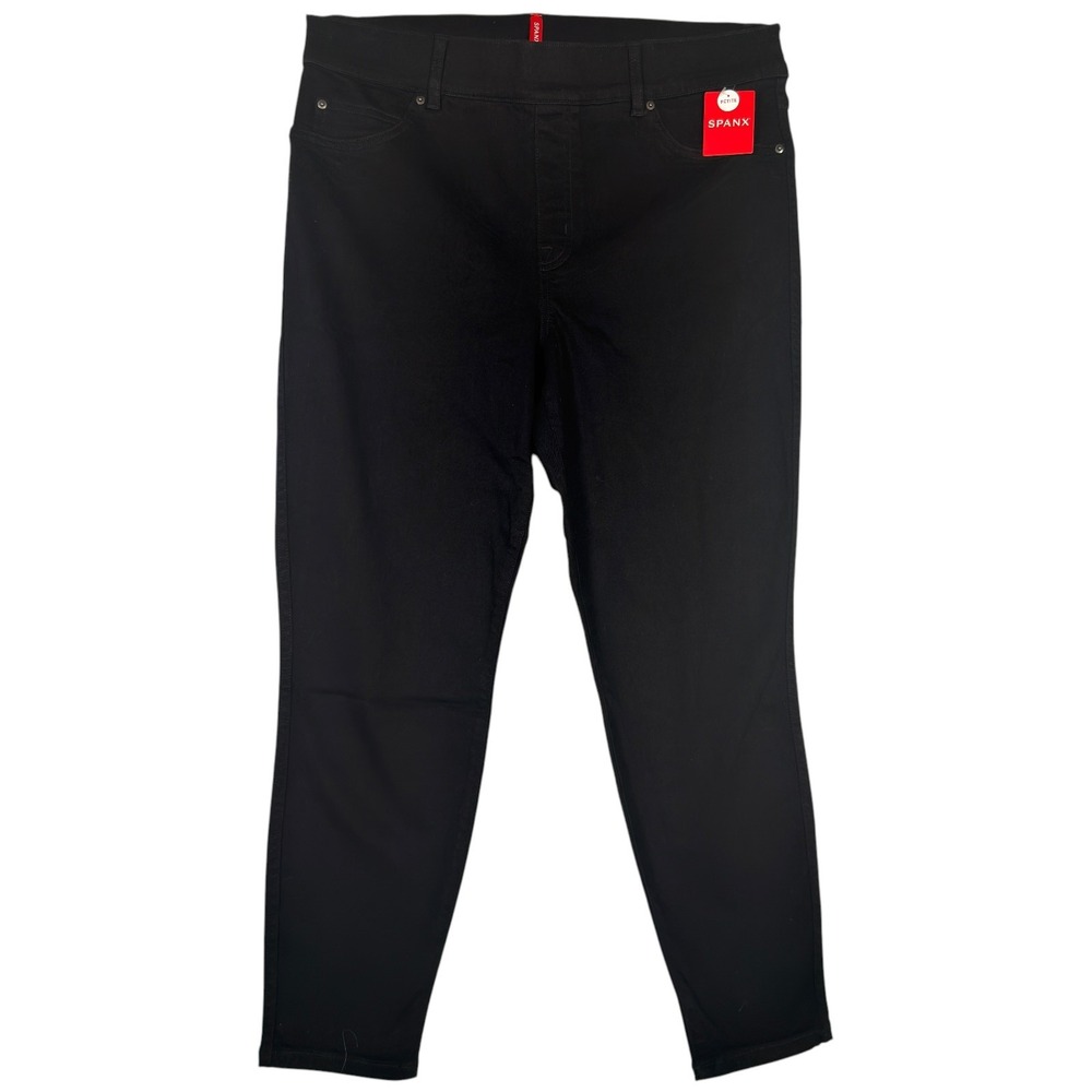 SPANX EveryWear Ankle Skinny‎ Jeans XL Petite Clean Black Pull On NWT